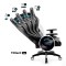 Геймерське крісло Diablo X-One 2.0King Size для високих людей чорно-біле