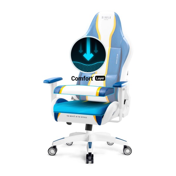 Геймерське крісло Diablo X-One 2.0 Aqua Blue Kids для дітей