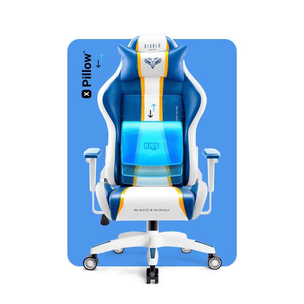 Геймерське крісло Diablo X-One 2.0 Aqua Blue Kids для дітей