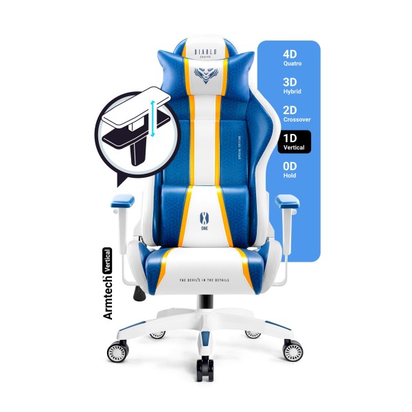 Геймерське крісло Diablo X-One 2.0 Aqua Blue Kids для дітей