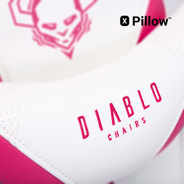 Геймерське крісло Diablo X-Ray біло-рожеве