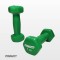 Гантель для фітнесу 1.0 кг EasyFit із вініловим покриттям салатова