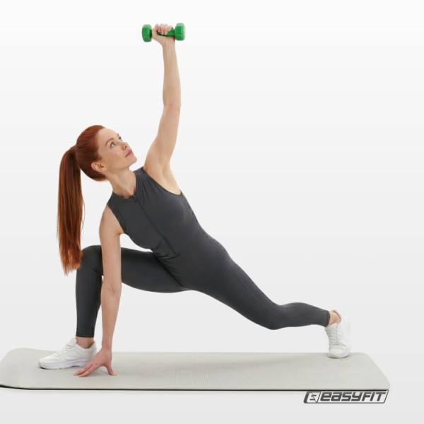 Гантель для фітнесу 1.0 кг EasyFit із вініловим покриттям салатова