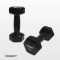 Гантель для фітнесу 3.0 кг EasyFit із вініловим покриттям чорна