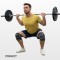 Бинт для присідань EasyFit фіксатор колінного суглоба (чорно-білий)