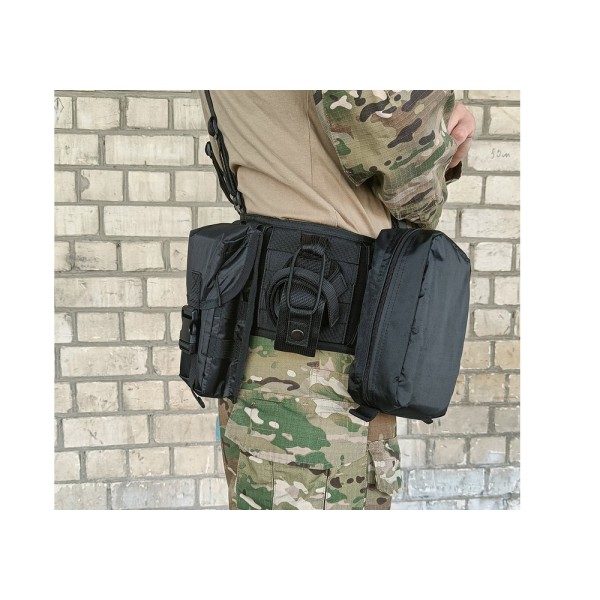Підсумок під пляшку чорний (MOLLE, підсумок на розгрузку, жилет, РПС)