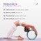 Колесо для йоги EasyFit TPE 33 см чорно-м'ятне