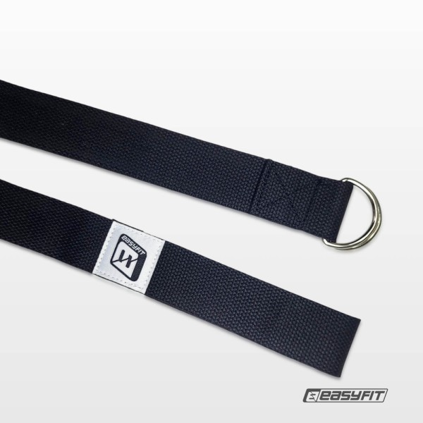 Ремень для йоги EasyFit с петлей (чорний)