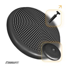 Балансувальна подушка масажна EasyFit Balance Cushion-A чорна + насос