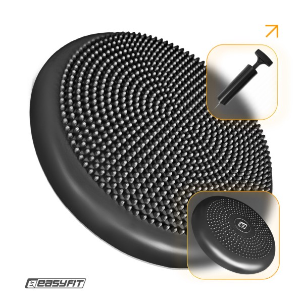 Балансувальна подушка масажна EasyFit Balance Cushion-A чорна + насос