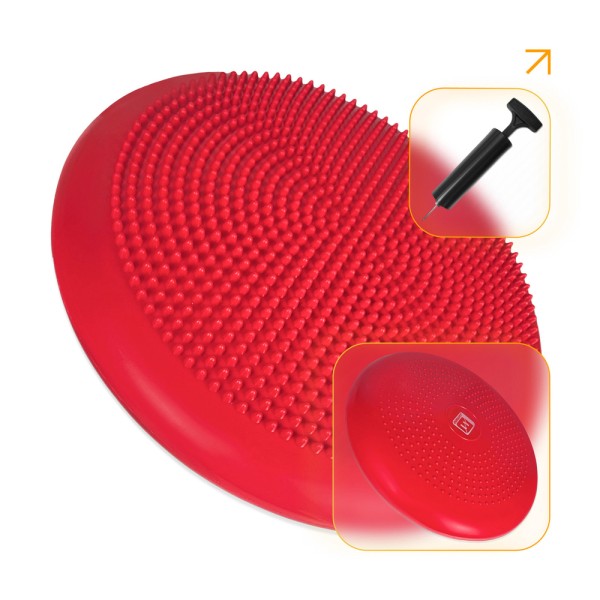 Балансувальна подушка масажна EasyFit Balance Cushion-A червона + насос
