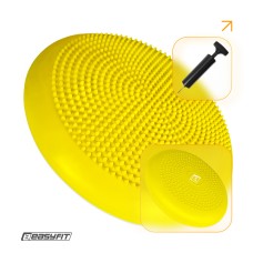 Балансувальна подушка масажна EasyFit Balance Cushion-A жовта + насос