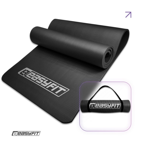 Килимок для фітнесу та йоги EasyFit NBR 10 мм Чорний