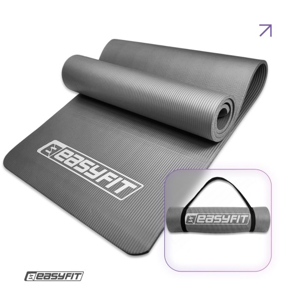 Килимок для фітнесу та йоги EasyFit NBR 10 мм Сірий