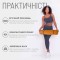 Килимок для йоги та фітнеса EasyFit TPE+TC 6мм двошаровий + Чохол помаранчевий з чорним