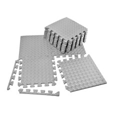 Татамі мат EasyFit 8 шт (30х30х1 см) хвіст ластівки сірий