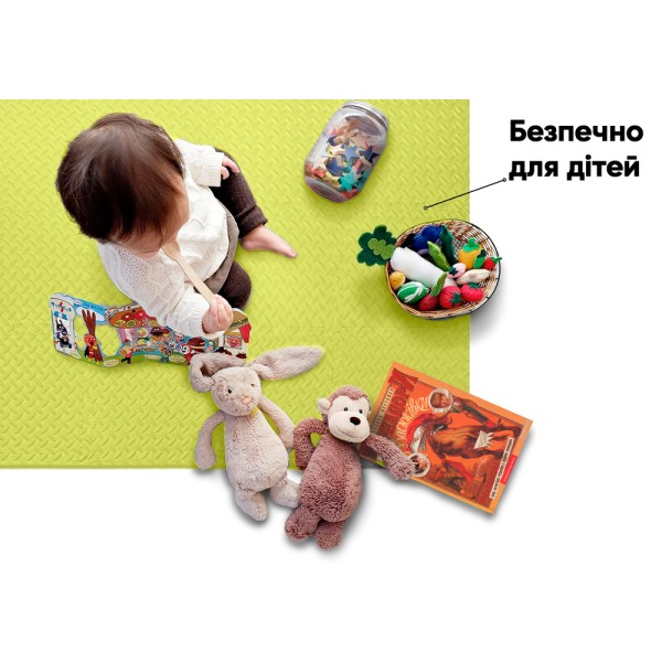 Татамі мат EasyFit 8 шт (30х30х1 см) хвіст ластівки жовтий