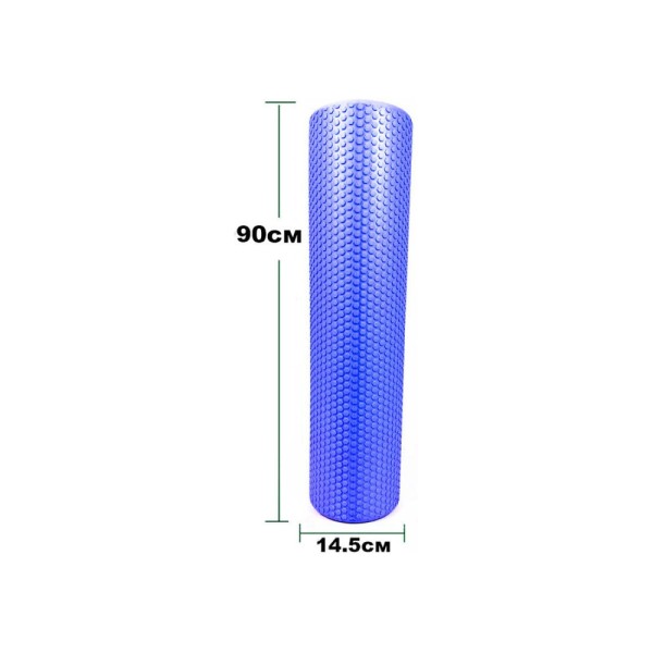 Масажний ролик EasyFit Foam Roller 90 см Синій