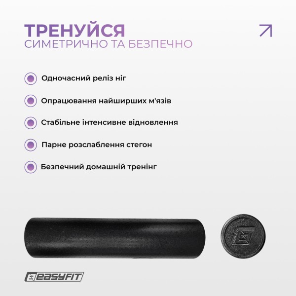 Масажний ролик EasyFit PolyFoam Roller EPP 60 см