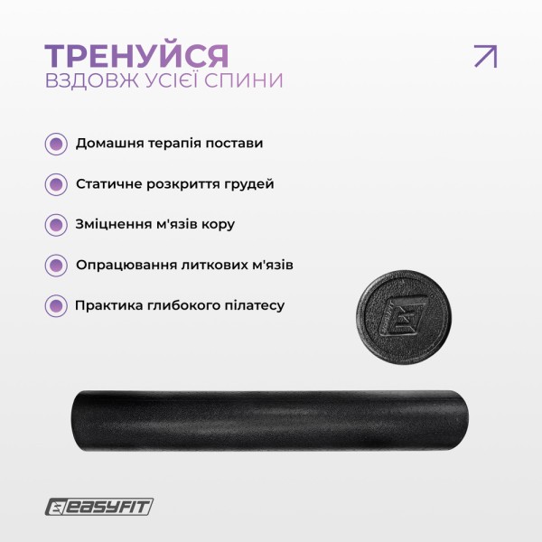 Масажний ролик EasyFit PolyFoam Roller EPP 90 см