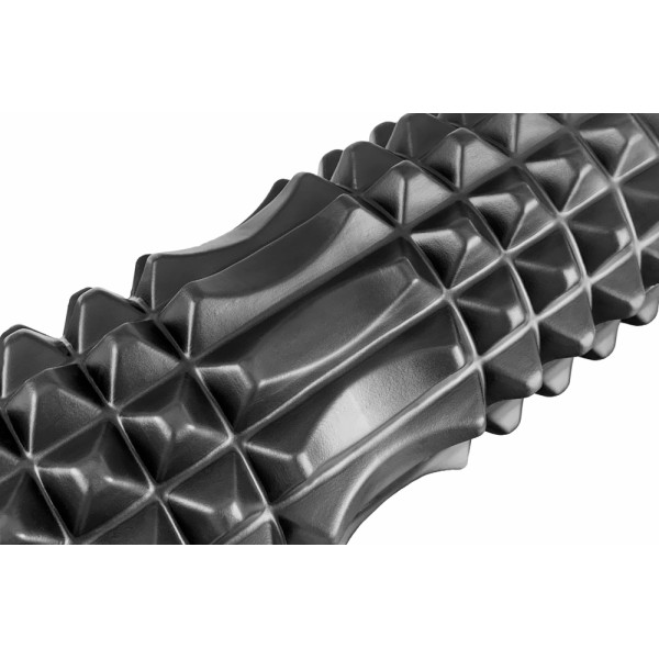 Масажний ролик EasyFit Solid Roller v.1.2s 33х13 см чорний