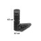 Масажний ролик EasyFit Solid Grid Roller 45 см v.2.2s чорний