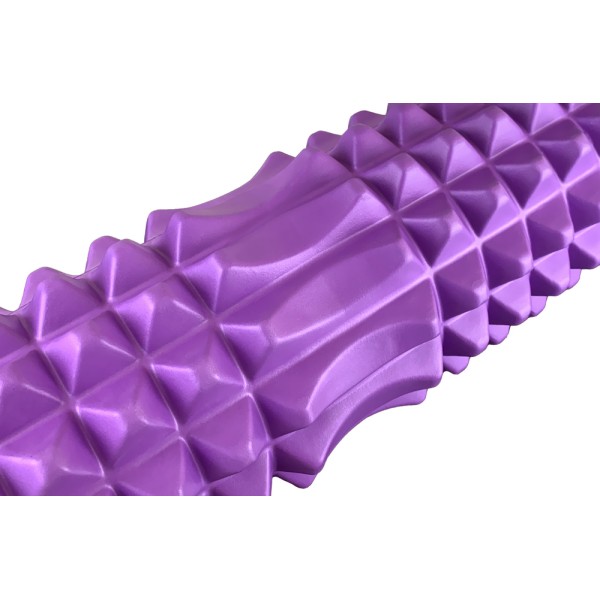 Масажний ролик EasyFit Solid Grid Roller 45 см v.2.2s фіолетовий