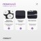 Масажний килимок EasyFit з подушкою (аплікатор Кузнєцова) + чохол Чорний з білим