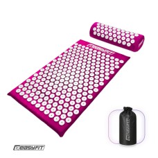 Масажний килимок EasyFit з подушкою (аплікатор Кузнєцова) + чохол Фіолетовий
