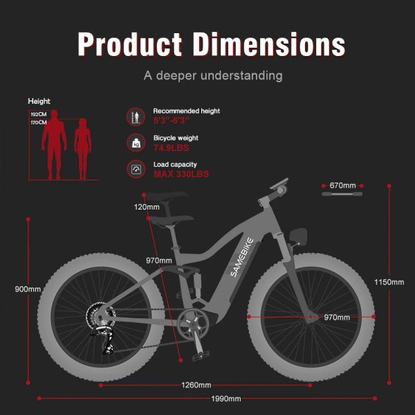 Електровелосипед SameBike RS-A08, чорний