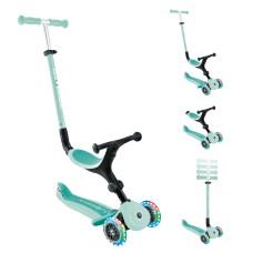 Самокат триколісний з сидінням Globber GoUp Active Lights Dark Mint (744-210)