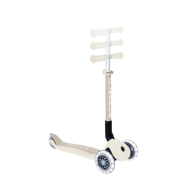 Самокат триколісний Globber Junior Foldable Lights Ecologic Coconut (692-566-2)