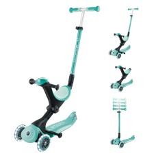 Самокат триколісний з сидінням Globber GoUp Deluxe Lights Mint (646-706-2)
