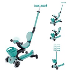 Самокат триколісний з сидінням Globber GoUp Baby Lights 360° Mint (844-206)