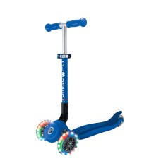 Самокат триколісний Globber Junior Foldable Lights Navy Blue (437-300-3)