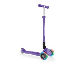 Триколісний самокат 3-7 років Globber Primo Foldable Plus Lights Violet (439-103)