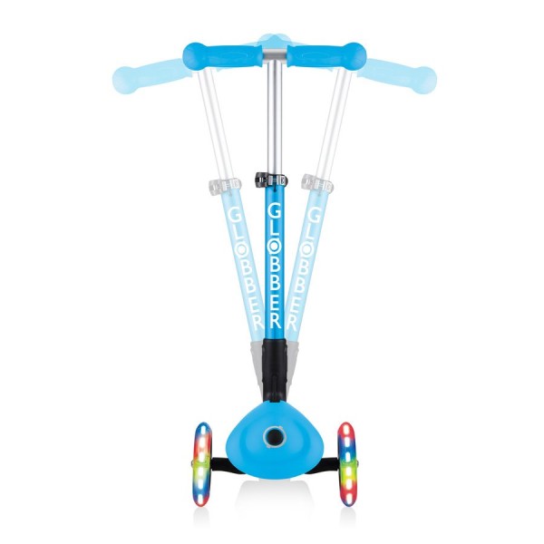 Триколісний самокат з підсвіткою Globber Junior Foldable Fantasy Sky Blue (433-101)