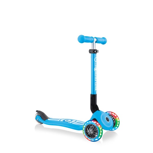 Триколісний самокат з підсвіткою Globber Junior Foldable Fantasy Sky Blue (433-101)