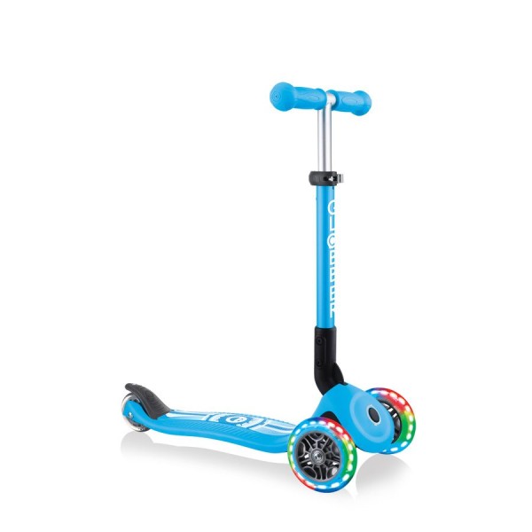 Триколісний самокат з підсвіткою Globber Junior Foldable Fantasy Sky Blue (433-101)