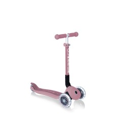 Триколісний самокат 2-6 років Globber Junior Foldable Lights Ecologic Berry (692-510)