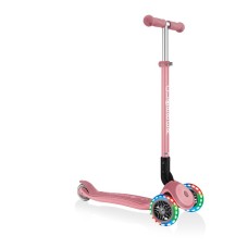 Триколісний самокат 3-7 років Globber Primo Foldable Plus Lights Pastel Pink (439-210)