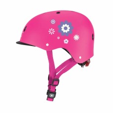 Шолом дитячий з ліхтариком Globber XS/S 48-53 cм Deep Pink Flowers