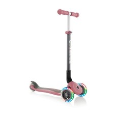 Триколісний самокат 3-7 років Globber Primo Foldable Lights Pastel Pink (432-210-2)
