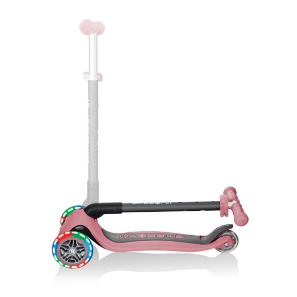 Триколісний самокат 3-7 років Globber Primo Foldable Lights Pastel Pink (432-210-2)