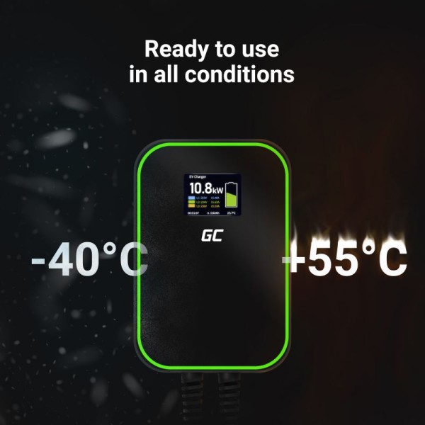 Зарядний пристрій для електромобілів Green Cell EV PowerBox, 22кВт, Type 2