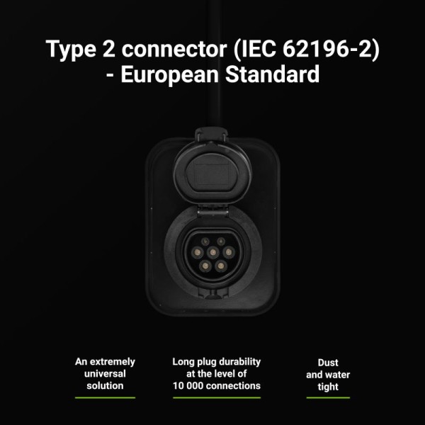 Зарядний пристрій для електромобілів Green Cell GC PowerBox, 22кВт, RFID