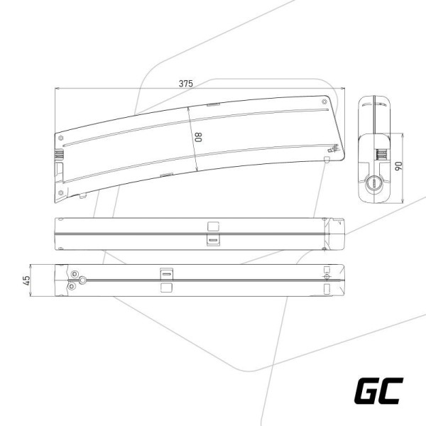 Акумулятор для електровелосипедів Green Cell 36В 7.8А/год, 281Вт/год, Frame Type з зарядкою