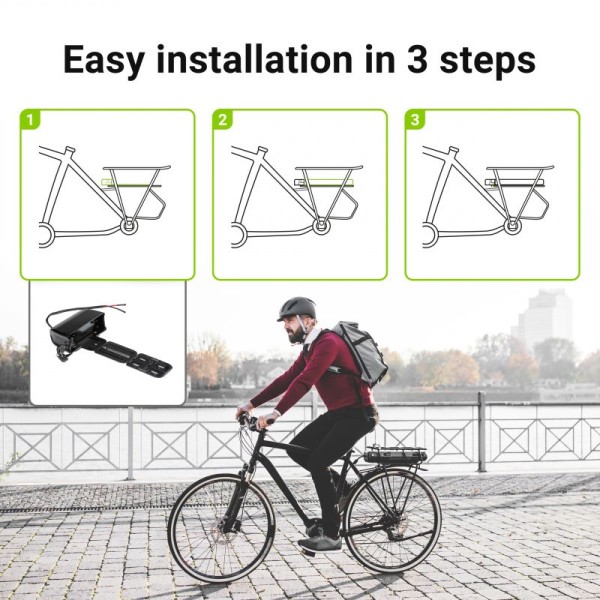 Акумулятор для електровелосипедів Green Cell 36В 15А/год, 540Вт/год, Rear Rack з зарядкою