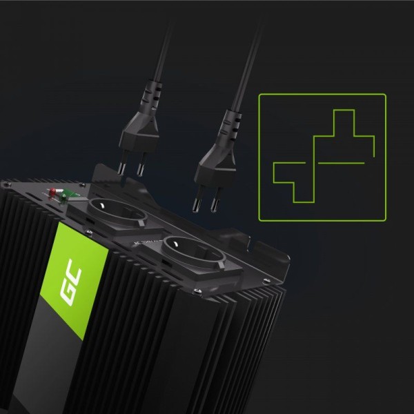 Автомобільний інвертор з 12В на 220В Green Cell Pro 2000W/4000W з USB