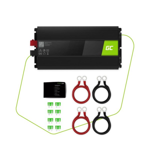 Автомобільний інвертор з 24В на 220В Green Cell 2000W/4000W чиста синусоїда
